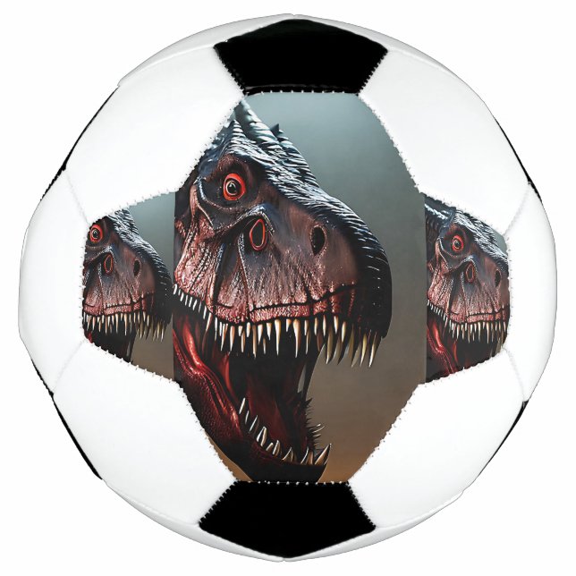Tyrannosaurus Rex Scary Face, Soccerball (Front)