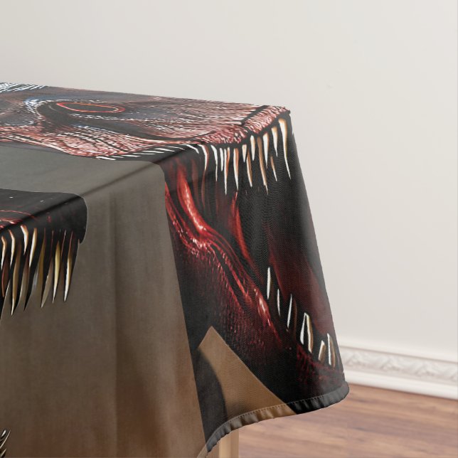 Tyrannosaurus Rex Scary Face,  Tablecloth (In Situ)