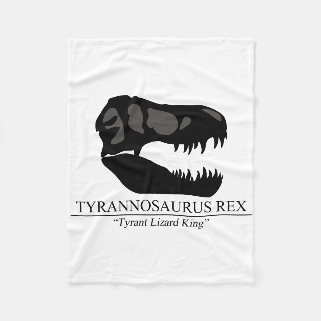 Tyrannosaurus Rex Skull Fleece Blanket (Front)