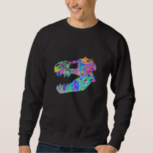 Tyrannosaurus Rex T Rex Skull Colourful Dinosaur F Sweatshirt