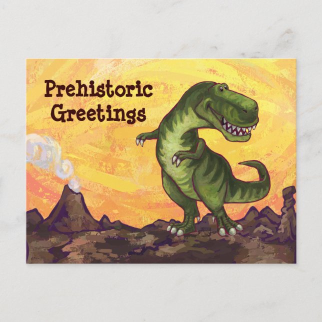 Tyrannosaurus Rex Writing Stuff Postcard (Front)