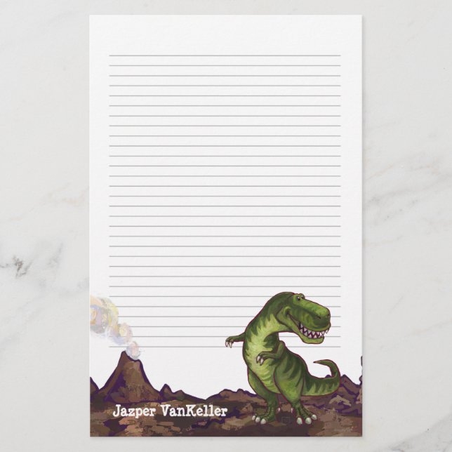 Tyrannosaurus Rex Writing Stuff Stationery (Front)