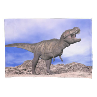 Tyrannosaurus roaring - 3D render Pillowcase