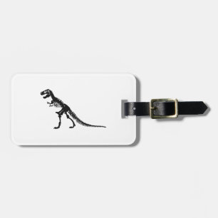 Tyrannosaurus Skeleton - Choose background colour Luggage Tag