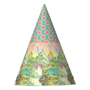 TYRANNOSAURUS T-REX EASTER BUNNY PARTY HAT Dino