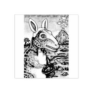 TYRANNOSAURUS T-REX, EASTER DINOSAUR RUBBER STAMP