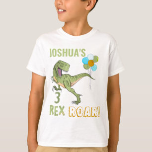 Tyrannosaurus Three Rex Dino 3rd Birthday  T-Shirt