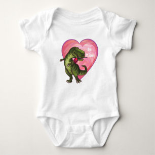 Tyrannosaurus Valentine's Day Baby Bodysuit
