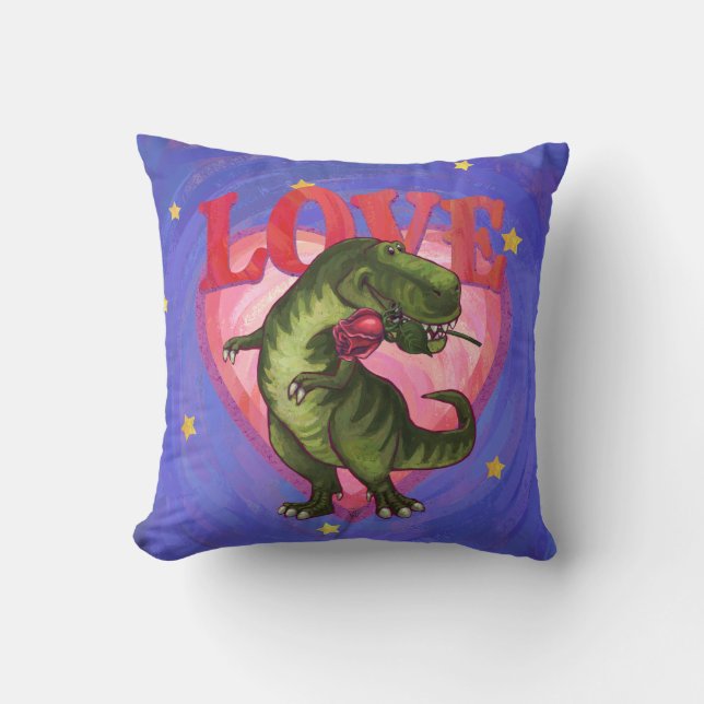Tyrannosaurus Valentine's Day Cushion (Front)