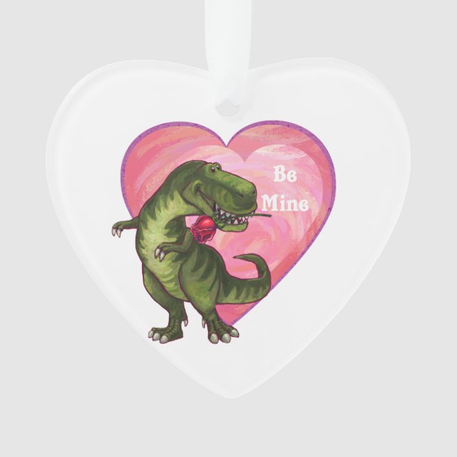 Tyrannosaurus Valentine's Day Ornament (Front)