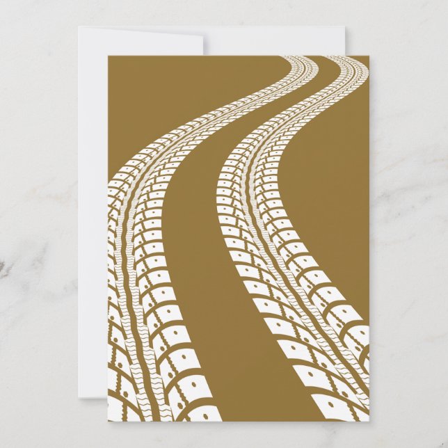 Tyre Tracks Invitation (Front)