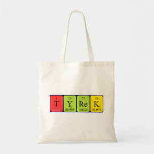 Tyrek periodic table name tote bag
