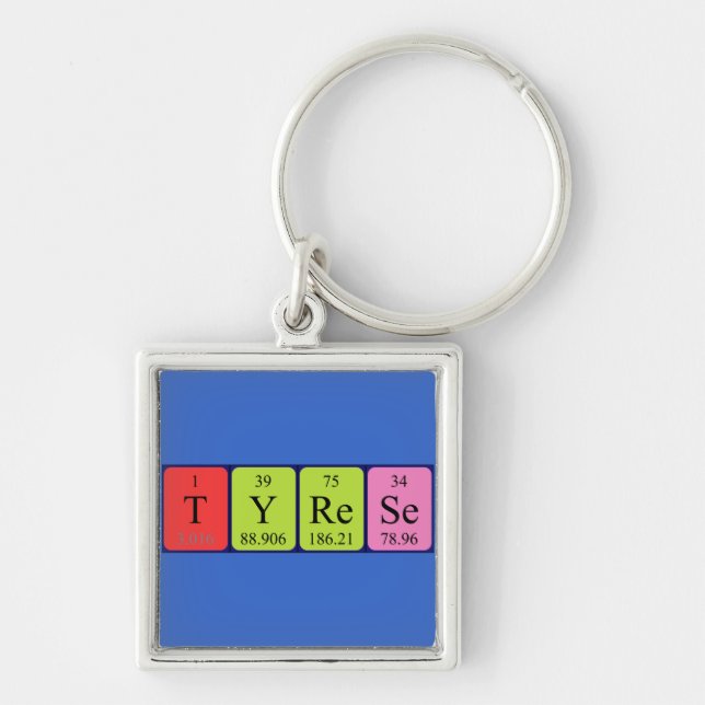 Tyrese periodic table name keyring (Front)