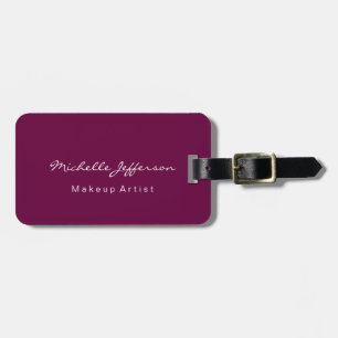 Tyrian Purple Makeup Artist Unique Luggage Tag