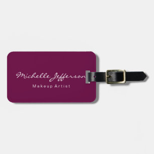Tyrian Purple Makeup Artist Unique Your Name Luggage Tag