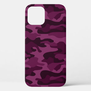 Tyrian Purple Monocolor Camo iPhone 12 Case