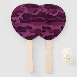 Tyrian Purple Monocolor Camo Hand Fan