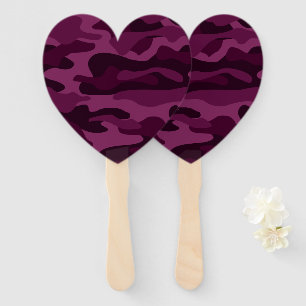 Tyrian Purple Monocolor Camo Hand Fan