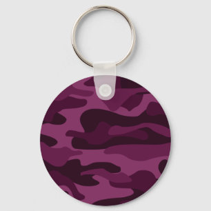 Tyrian Purple Monocolor Camo Key Ring