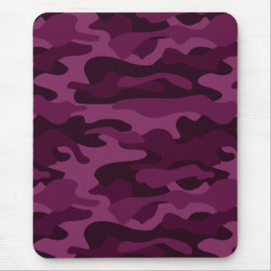 Tyrian Purple Monocolor Camo Mouse Pad