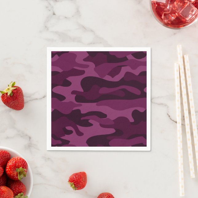 Tyrian Purple Monocolor Camo Napkin (Insitu)