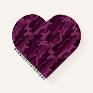 Tyrian Purple Monocolor Camo Notebook