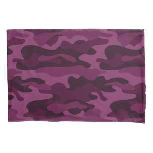 Tyrian Purple Monocolor Camo Pillowcase