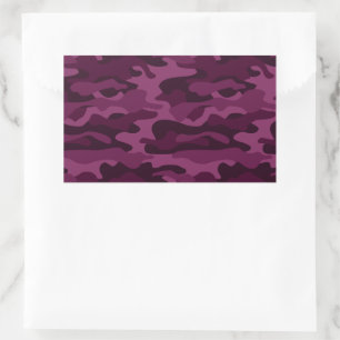 Tyrian Purple Monocolor Camo Rectangular Sticker
