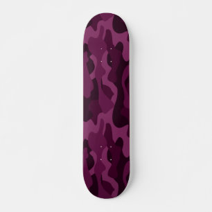 Tyrian Purple Monocolor Camo Skateboard