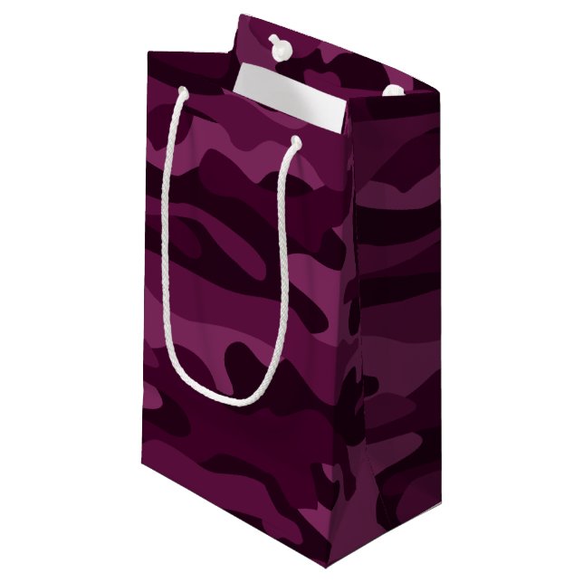 Tyrian Purple Monocolor Camo Small Gift Bag (Front Angled)