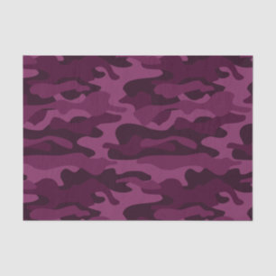 Tyrian Purple Monocolor Camo Tissue Paper