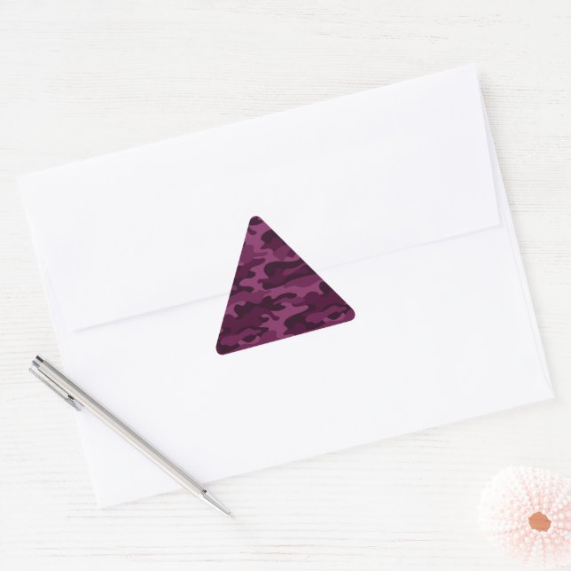 Tyrian Purple Monocolor Camo Triangle Sticker (Envelope)