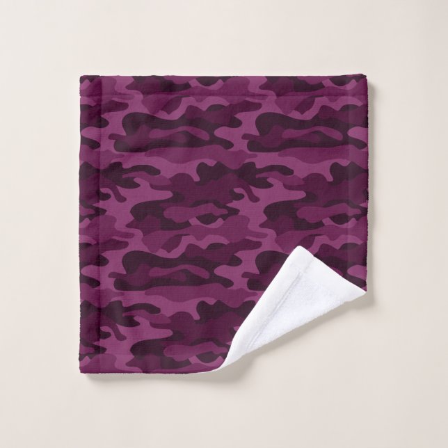 Tyrian Purple Monocolor Camo Wash Cloth (Wash Cloth)