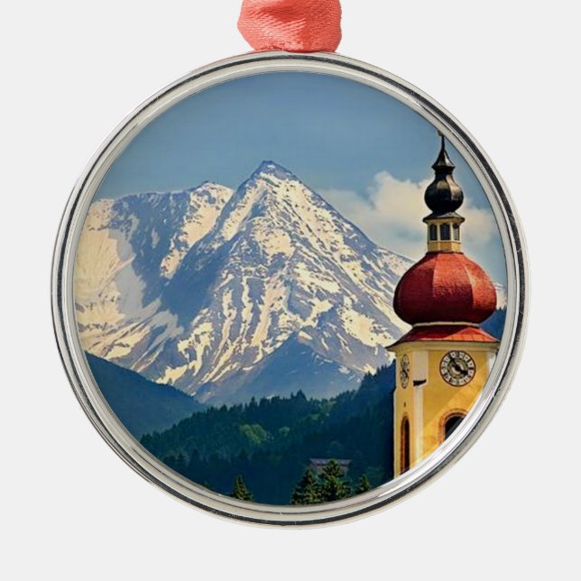 TYROL, AUSTRIA METAL TREE DECORATION (Front)