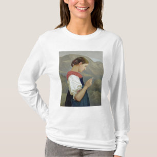 Tyrolean Girl Contemplating a Crucifix, 1865 T-Shirt