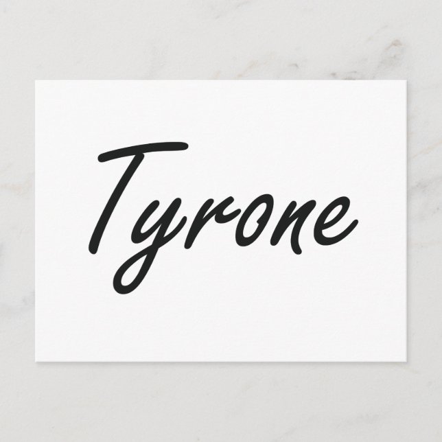 Tyrone Artistic Name Design Postcard (Front)