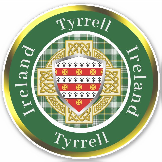 Tyrrell Irish Shield/Celtic Cross Personalised (Front)