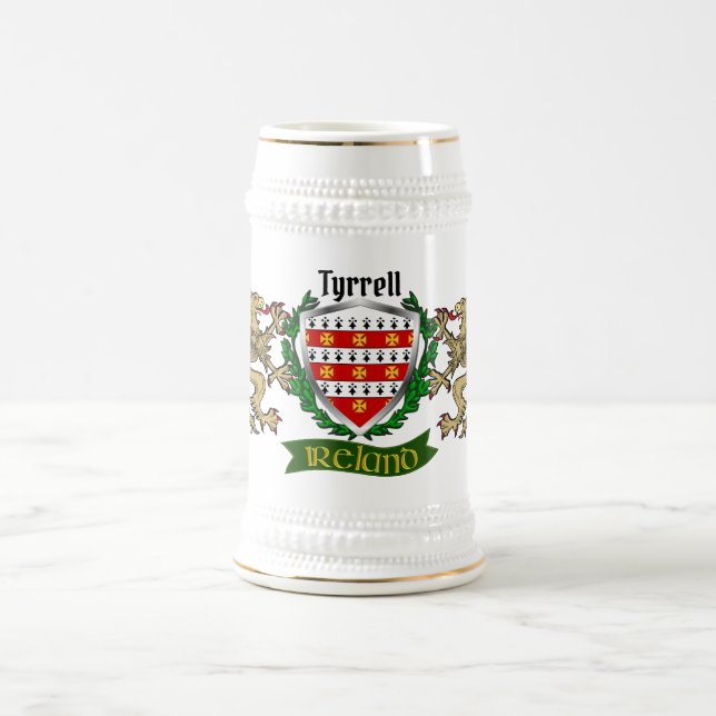 Tyrrell/Terrell Irish Shield Beer Stein (Center)