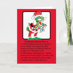 TySantaSaurus Rex, Merry Christmas Card