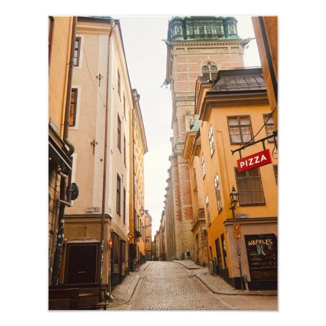 Tyska Brinken, Gamla Stan, Old Town, Stockholm Photo Print (Front)