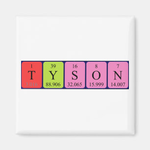 Tyson periodic table name magnet