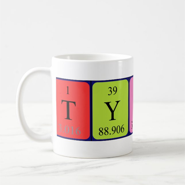 Tyson periodic table name mug (Left)