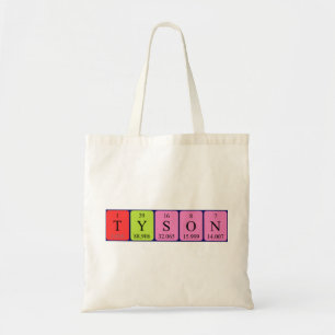 Tyson periodic table name tote bag