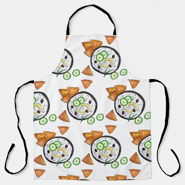 Tzatziki Greek Meze Dip Mediterranean Food Greece Apron (Front)