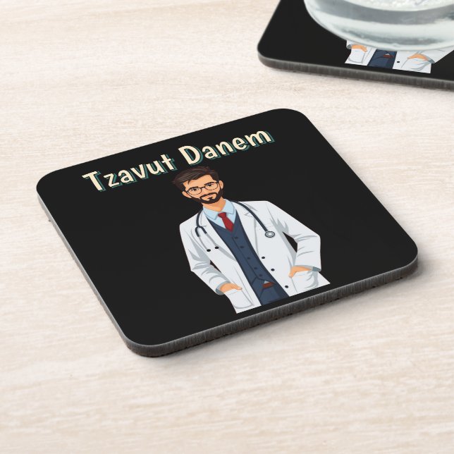 Tzavut Danem Beverage coaster (Left Side)
