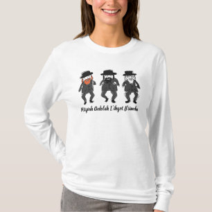 Tznius Dancing Rabbis T-shirt Women's Long Sleeve