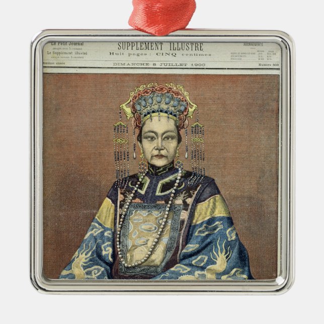 Tz'U-Hsi  Empress Dowager of China Metal Tree Decoration (Front)