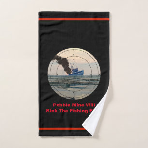 U-29 - Stop Pebble Mine Hand Towel