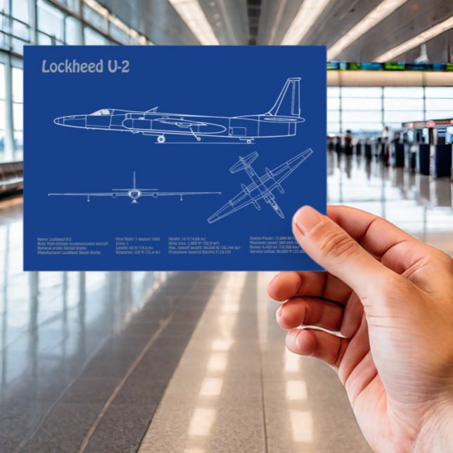 U-2 Dragon Lady - Aeroplane Blueprint Plans AD Postcard (Creator Uploaded)