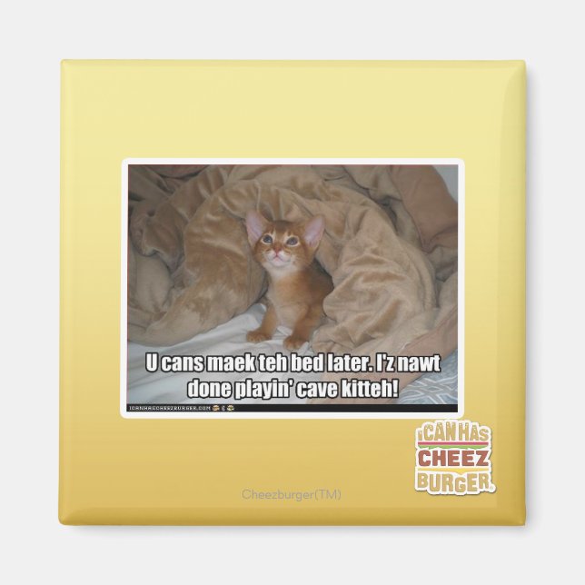 U can maek the bed later. magnet (Front)